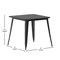 Merrick Lane Dryden Indoor/Outdoor Dining Table, 31.5" Square All Weather Poly Resin Top with Steel Base